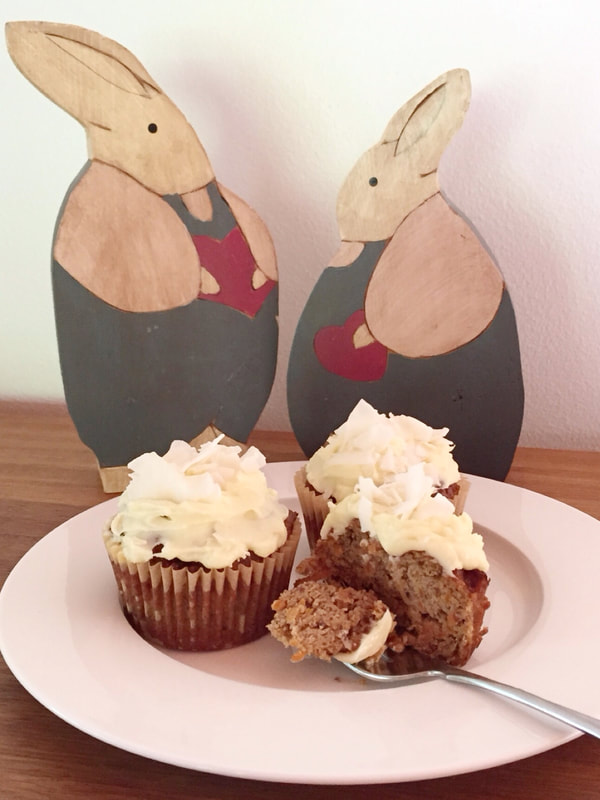 Paleo Carrot Cakes Muffins Coconut Frosting Dairy Free Gluten Free